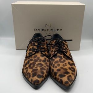 Marc Fisher Leopard Pony Oxford Shoes 7.5 M